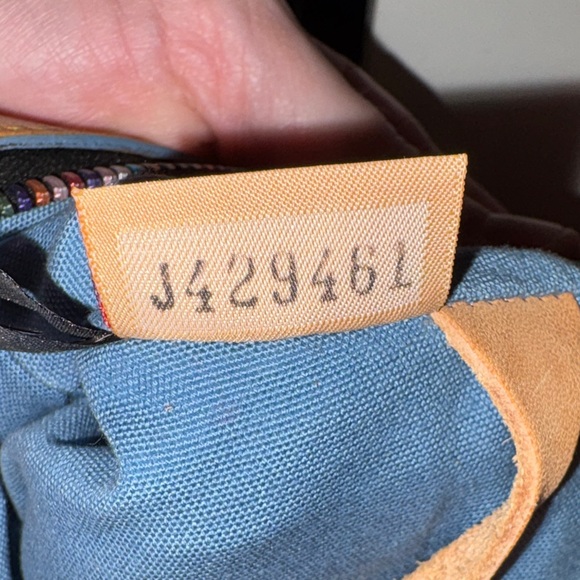 Dooney & Bourke Black Heart Y2K Pattern Shoulder Bag with Tan Straps - Picture 16 of 16